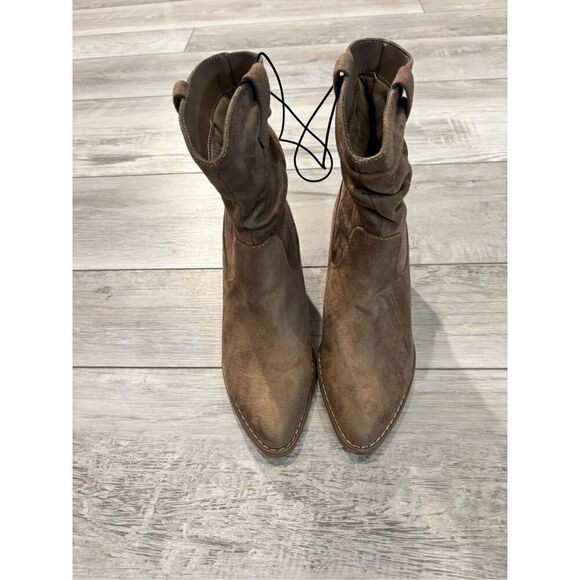 a.n.a Womens Delia Porchini Stacked Heel Slouch Boots Size 6 - Picture 2 of 10